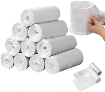 Sadocom Bolsas de basura pequeñas 3L, 300 unidades, 30 * 35 cm, Bolsas de basura para mini papelera de escritorio, Bolsas de basura para baño, Oficina, Coche, Blanco