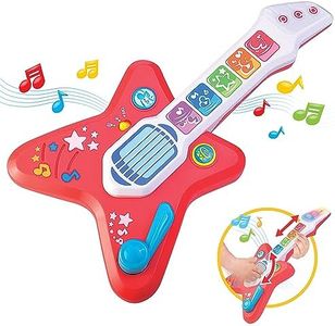 HAP-P-KID Magic Touch Guitar, Toddler Light Up Music Toy with Volume Control, Infant Touch Sensor Musical Instrument, 3 Modes of Play, Kids Toy Gifts for 12 18 24 Month, 1 2 3 Year Old Boys Girls