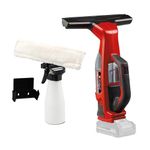 Einhell Power X-Change Cordless Window Vacuum - Streak-Free Electric Window Cleaner Tool, 28cm Suction Nozzle, Spray Bottle With Microfibre Cloth - BRILLIANTO Window Vac (Battery Not Included)