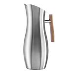 OGGI Slimline Stainless Steel Pitcher- Stainless Steel Water Pitcher w/Ice Guard, Water Carafe, Great Metal Pitcher for Entertaining, Ideal 68oz / 2 Lt Drink Pitcher