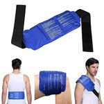 Zollyss Reusable Hot and Cold Ice Pack for Pain Relief Gel Bag for Shoulder Ankle Knee - Blue