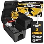 Pest X Pro Shadow Professional Rat Trap Box - 2X, Safe For Kids & Pets, Heavy Duty Rodent Trap Station, Reusable & Easy To Set For Indoors & Outdoors, Rat Traps That Kills Instantly