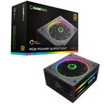 GameMax RGB850 Modular 80 Plus Gold Power Supply with 14cm RGB Fan - Black