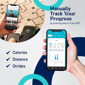 Cubii Go Under Desk Elliptical Trainer – Aqua, LCD Tracker, Adjustable Resistance