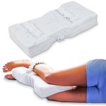 Back Support Systems Knee-T Leg Pillow Patented | High Resiliency Medical Quality Polyurethane Foam | Knee Pillow for Sleeping, Back Pain Relief, Hip and Sciatica Pain for Side Sleepers (Standard)