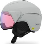 Giro Orbit Spherical Ski Helmet - Snowboard Helmet with Integrated Shield for Men & Women - Matte Light Grey - S (52-55.5cm)