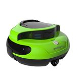 POOLPURE 2026 Robotic Pool Cleaner: Cordless Automatic Pool Vacuum with Dual Hall-effect Sensors, 100 Min Runtime, 5000mAh, Fits 90m² Flat Above Pools, Innovative Steering Wheel System Green