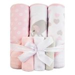 Viviland Baby Towels and Baby Wash Cloths Set Hooded Baby Towels Baby Wipes Absorbent Bath Face Towels Burp Cloths or Face Towels for Girl Boy 6-Pack Size 28 x 28 Inch, Elephant