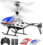DEERC Remote Control Helicopter, 3.5 CH Altitude Hold RC Helicopters w/Gyro for Beginner, 2 Shells LED Light One Key Take Off/Landing, 2.4GHz Aircraft Indoor Flying Toy for Kids Boys Girls