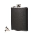 8OZ Hip Flask for Men Women, 304 Stainless Steel Portable Whiskey Flask with Funnel for Camping Climbing Barbecue