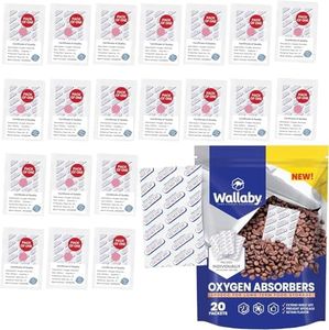 Wallaby 2000cc Oxygen Absorbers - 20 Count (Individually Sealed) - for Long Term Food Storage & Survival, Mylar Bags, Canning, Harvest Right Freeze Dryer