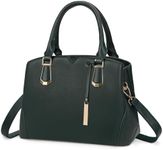 NUBILY PU Leather Purses for Women Top-Handle Handbag Branded Designer Handbags for Women Waterproof Shoulder Bag for Work Casual Womens Crossbody Tote Purse with Shoulder Strap Cute Satchel Bag Green