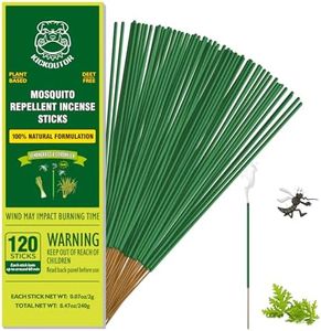 KICKOUTOR Mosquito Repellent Outdoor Patio 120 PCS Citronella Oil Mosquito Incense Sticks Natural Organic Mosquito Barrier Mosquito Repeller for Backyard Travel Camping Indoors Gnat Mosquito Control