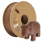 Polymaker Matte PLA Filament 1.75mm Earth Brown, 1kg Carton Spool PLA Filament 1.75 - PolyTerra PLA 3D Printer Filament, Print with Most 3D Printers Using 3D Filament