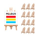 MEEDEN 12 Pack 40CM Tabletop Easels, Small Beech Wood Display Easel, Easel Stand for Painting,Tripod, Painting Party Easel, Kids Student Desktop Easel for Painting, Portable Canvas,Sign Holder