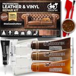 Coconix Leather & Vinyl Repair Kit - Brown & Shades | Fix Tears, Holes, Scratches, and Peeling on Leather and Vinyl Furniture, Car Seats, and Jackets | Easy Application with Customizable Colors