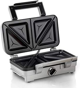 Cuisinart Sandwich Maker | Non-Stick Removable Plates | Silver | GRSM1U,11 Ounce