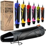 Chandler Tool Heat Gun for Crafting, Mini Dual Temp Hot Air Gun for Epoxy Resin, Shrink Wrapping, Vinyl Wrap, Embossing, Electronics, Making, Sublimation, Phone Repair & DIY (Grey/Black)