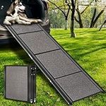 69" L Extra Long Dog Car Ramps,Folding Pet Ramp with Non-Slip Carpet Surface,17" Wide Dog Ramp for Cars,SUVs,Trucks & Outdoor Steps,Dog Stairs for Medium Large Dogs Up to 250LBS