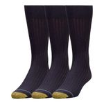 Gold Toe Men's Classic Canterbury Crew Socks, 3 Pairs, Navy, Shoe Size: 6-12.5