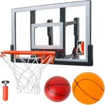 Efficraft Mini Basketball Hoop Indoor 25 Inch,Adjustable-Height Wall Mount Basketball Backboard，Basketball Backboard&Rim Wall Mount, Indoor Wall Mount Basketball Hoop for Home,Mini Hoop 2Ball