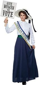 California Costumes Women's American Suffragette Costume, White/Navy, Extra Large