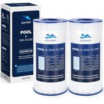 AQUIVEX PLF90A Pool Filter, Compatible with Hayward C900, CX900RE, Pleatco PA90, Unicel C-8409, Filbur FC-1292, Sta-Rite PXC95, L x OD: 17 3/8" x 8 15/16", 90 Sq.ft, 2 Pack