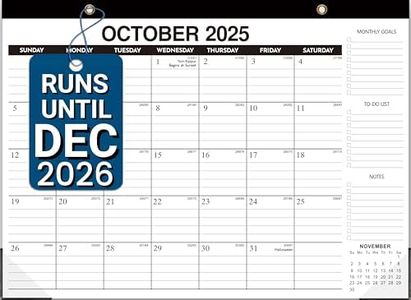 Desk Calendar 2025-2026 - 18-Month Large Desk/Wall Calendar, Jul 2025 - Dec 2026, 17" x 12", Thick Paper, Large Ruled Blocks, Clear Plastic Cover – Perfect for Home School & Office Organization
