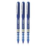 Hauser Tech 7 0.7mm Gel Pen Box Pack | Liquid Ink With German Technology | Comfortable Grip With Smudge Free Writing | Sturdy, Refillable Pen | Blue Ink, Pack Of 3