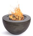 MDA Designs TABITI Dark Grey Lavish Garden & Patio Gas Fire Pit with Eco-Stone Finish