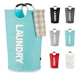 Caroeas 90L Large Laundry Basket (7 Colors), Waterproof Laundry Hamper, Laundry Bag with Padded Handles, Washing Basket Stands Up Well, Collapsible Laundry Basket Easy Storage