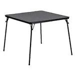 Flash Furniture Madelyn Folding Card Table - Black Foldable Card Table Square - Portable Table with Collapsible Legs