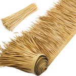 Yilloog Palm Thatch Roll Palm Thatch Runner Roll Mexican Style Straw Roof Thatch Panels Tiki Hut Palapa Thatch Roofs Duck Blind Grass for Tiki Bar Hut Garden Patio (Yellow Brown,8 m/ 26.3 ft)