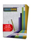 Graph Paper Books for School | Graph Books A4 Size with Brown Cover | 32 Pages | Graph Sheets with 1 cm Square for Maths | Set of 6 Graph