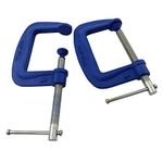 2Pc G Clamp Set 4" (100mm) Heavy Duty Screw G-Clamps for Wood & Metal Work