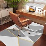 Duowelly 120*100cm Office Chair Mat for Hard Floor,Multi-Purpose Floor Protector Chair Mat for Home and Office, Anti-Slip Desk Chair Mat,Computer Chair Mat for Rolling Chair,Not suitable for carpets