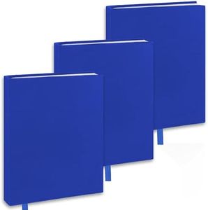 KICNIC Blue Book Covers 3 Pack, 6"x9" Stretchable Book Sox Suitable for Most Hardcover Books, Up to 8.5”X9.5”, Washable and Reusable Protective Cover for Textbooks