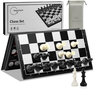 Magnetic Chess Set, 12.5inch 3 in 1 Checkers Backgammon Chess Board Travel Folding Games for Kids and Adult