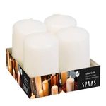 Spaas Unscented Pillar Candle 50/80 mm, 18 Hours, White