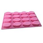 Allforhome 16 Oval Flexible Silicone Cake Baking Mold Cake Pan Muffin Cups Ice Cube Handmade Soap Moulds