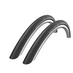 2x Schwalbe Lugano 700c x 28 Road Racing Bike Tyres - Black