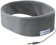 AcousticSheep SleepPhones Classic | Corded Headphones for Sleep, Travel, and More | The Original and Most Comfortable Headphones for Sleeping | Soft Gray - Fleece Fabric (Size L)