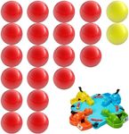 Impresa Replacement Marbles for Hungry Hungry Hippos - 21 Pieces - Includes 19 Red Balls with 2 Extra Yellow Balls - Great for Replacing Lost or Damaged Game Pieces