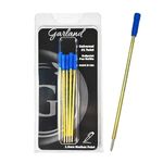 Garland Universal #1 Cross Compatible Ballpoint Pen Refill, USA Made, 1.0mm Medium Point, Smooth Writing, 5 Pack (Blue)