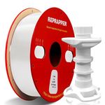 RepRapper PETG 3D Printer Filament 1.75mm Easy-to-Print, Stronger Toughness 3D-Printer Filament 1KG (2.2LBS) Cardboard Spool, Dimensional Accuracy +/- 0.03mm - Fit Most FDM Printers, White