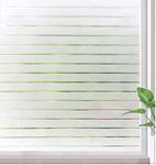 rabbitgoo Window Film Privacy Window Blinds Frosted Window Clings Etched Glass Window Frosting Film Window Tint for Home Office Windows Stripe