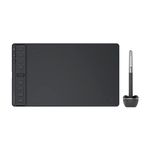 HUION Inspiroy 2 Medium Drawing Tablet with Scroll Wheel 8 Customized Keys Battery-Free Stylus for Digital Art, Design, Sketch, 9x5inch Graphics Tablet Works with Mac, PC & Mobile, 2023 Black