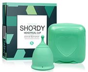 SHORDY Menstrual Cup, Single Pack (Small) with Box, Soft & Flexible, Copa Menstrual Kit for Women | Up to 12 Hours of Comfort, Eco-Friendly & Safer Alternative to Pads & Tampons (Green)