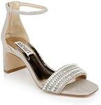 Badgley Mischka Women's Kameryn Heeled Sandal, Pale Gold, 7.5