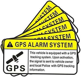 HMDZMR GPS Tracking Sticker for Cars, Self Adhesive Track Stickers, PVC Car Tracker Warning Stickers, GPS Tracker Sticker for Motorcycle Car Bike Truck Trailer Vehicle Safety Bumper (6 Pcs)